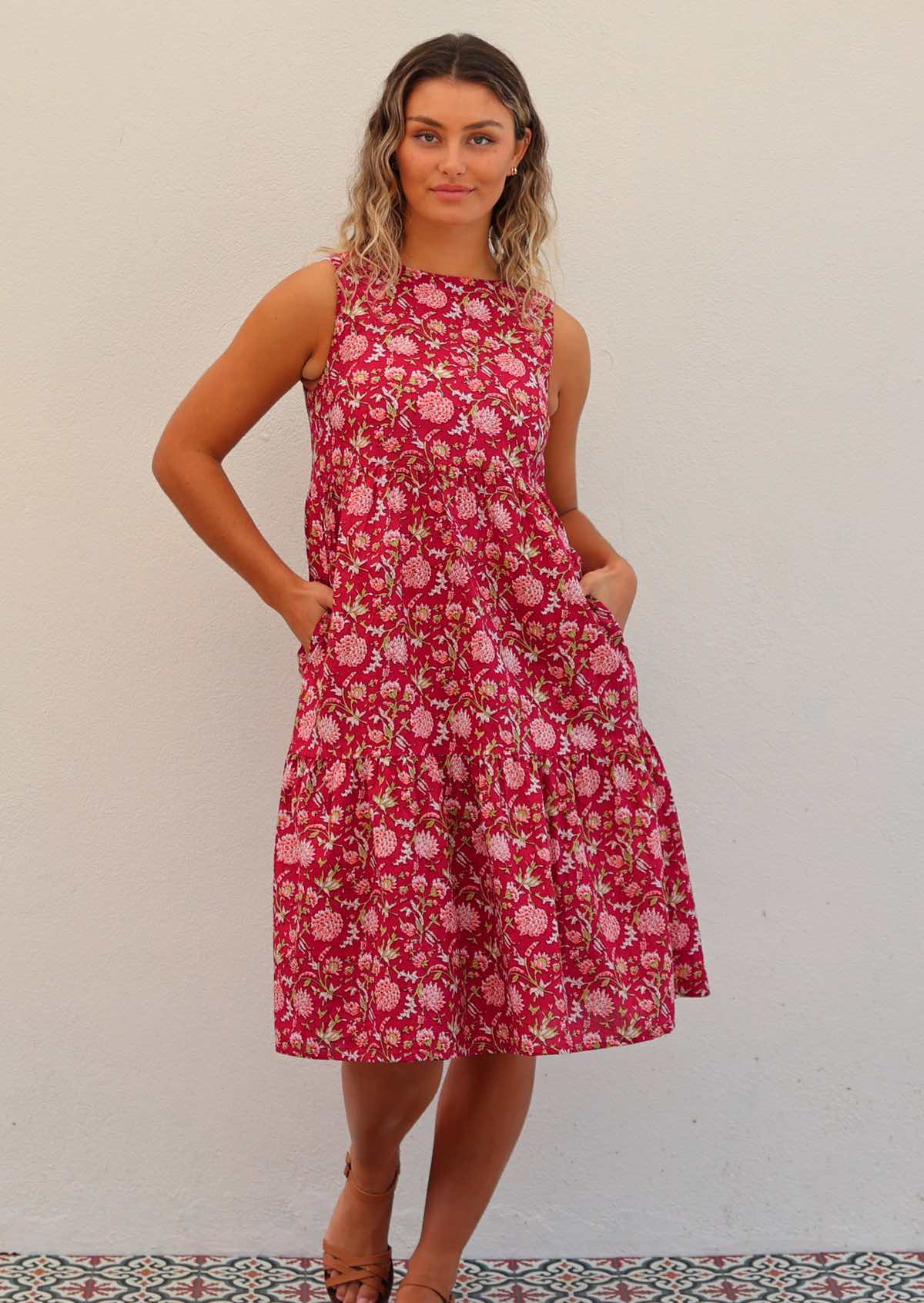 Tully Dress Cranberry - Ysert