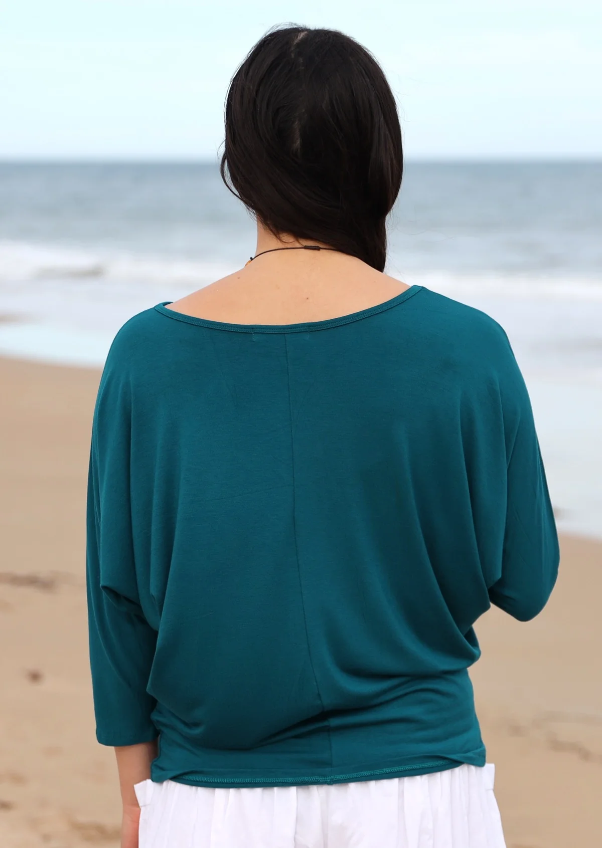 3/4 Sleeve Batwing Top Teal - Ysert