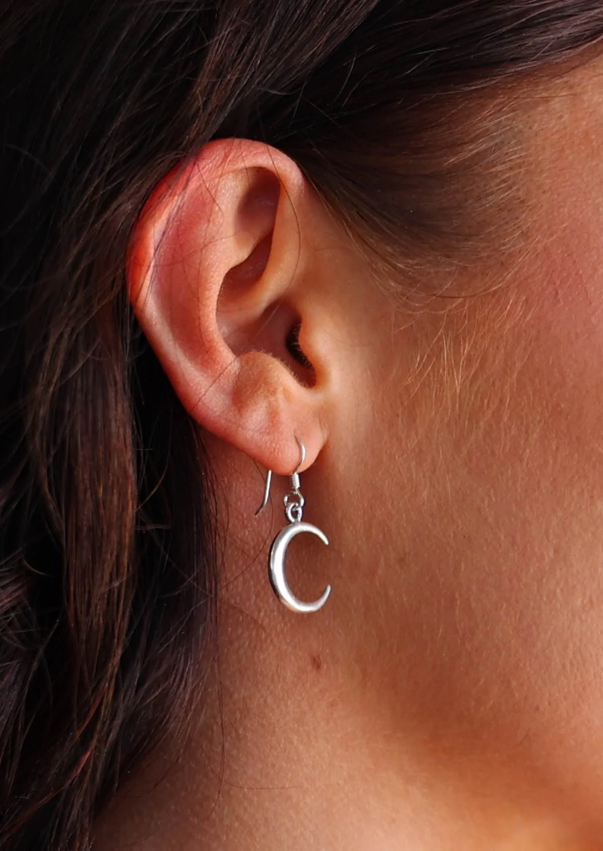 Enchanted Crescent Silver Earrings - Ysert
