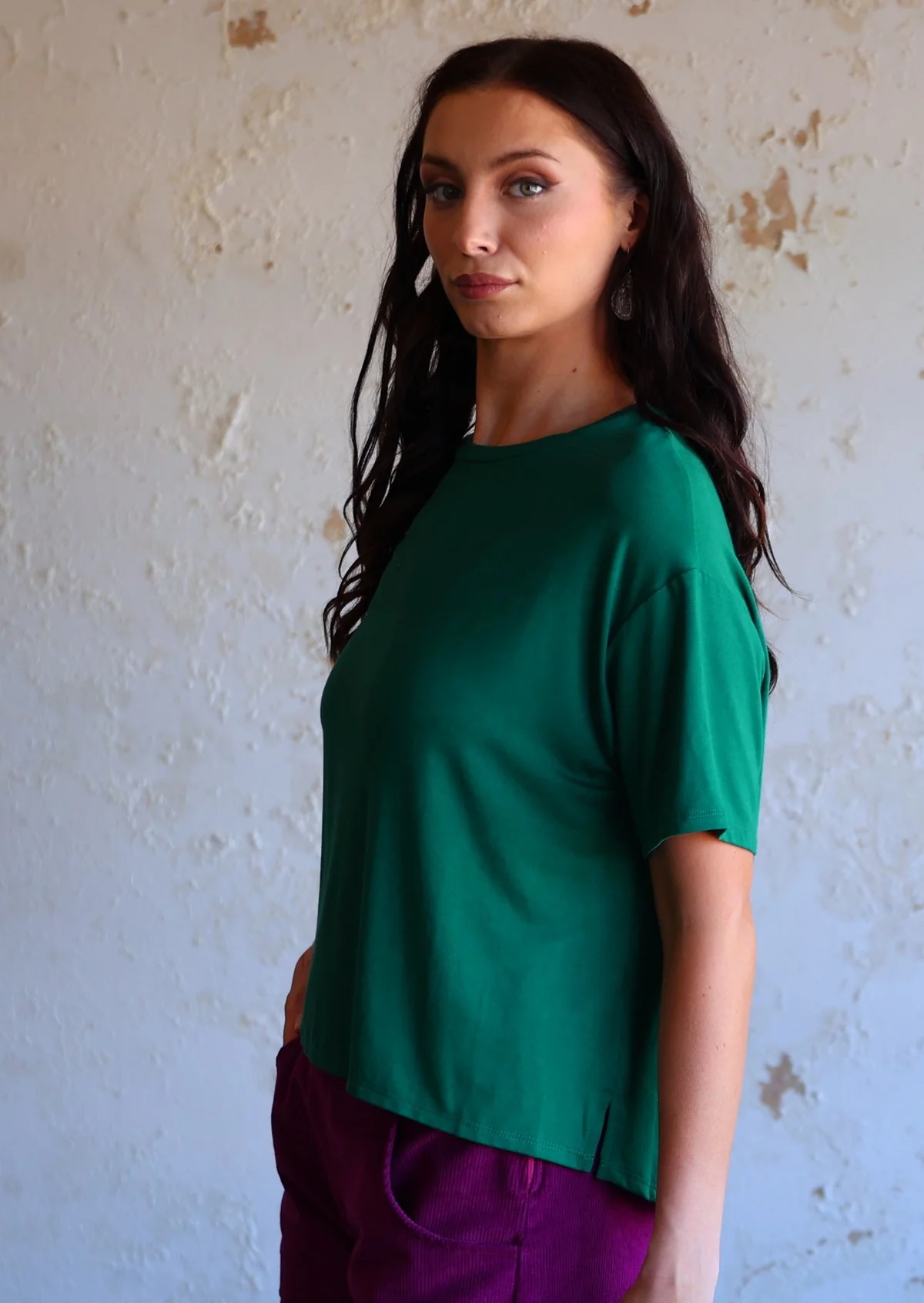 Boxy T-shirt Jade Green - Ysert