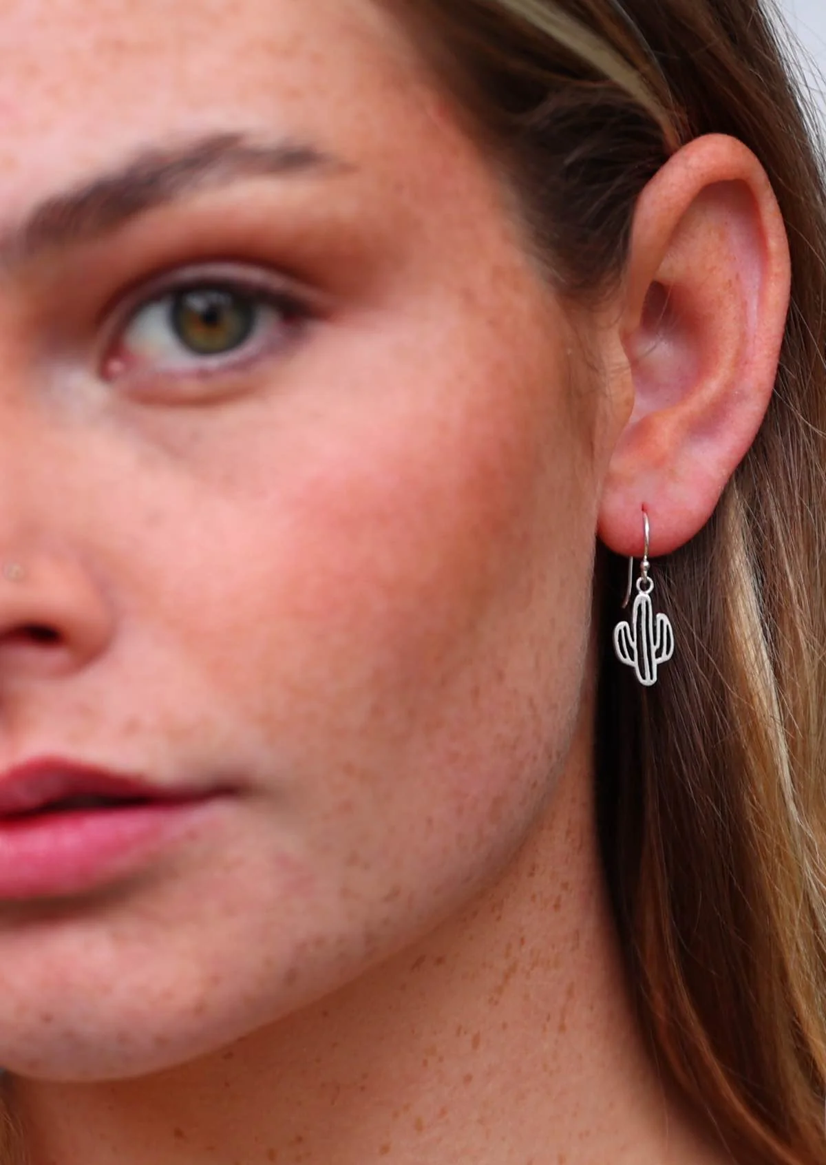 Cactus Capers Silver Earrings - Ysert