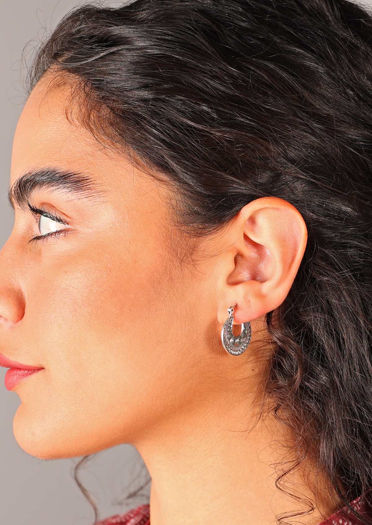 Serenity Spirals Silver Earrings - Ysert