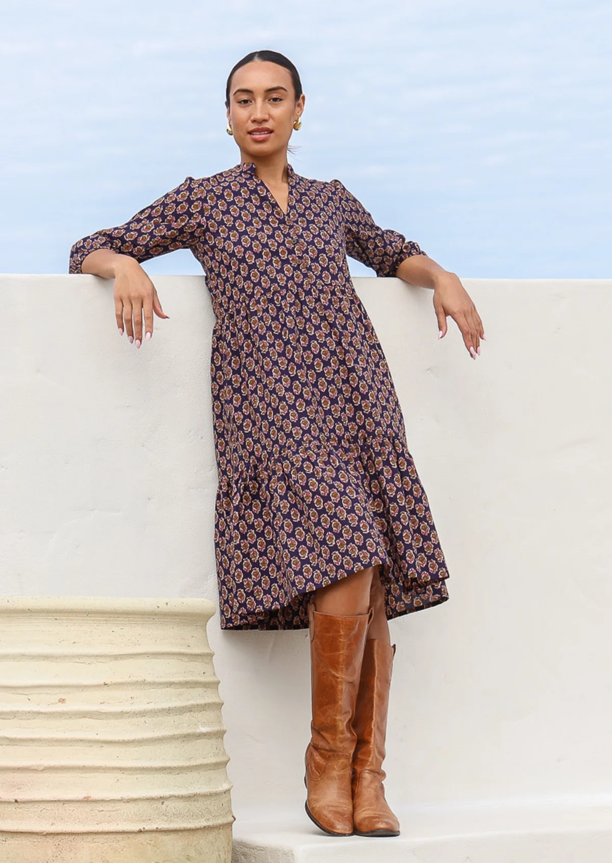 Tiered Midi Dress Kumari - Ysert