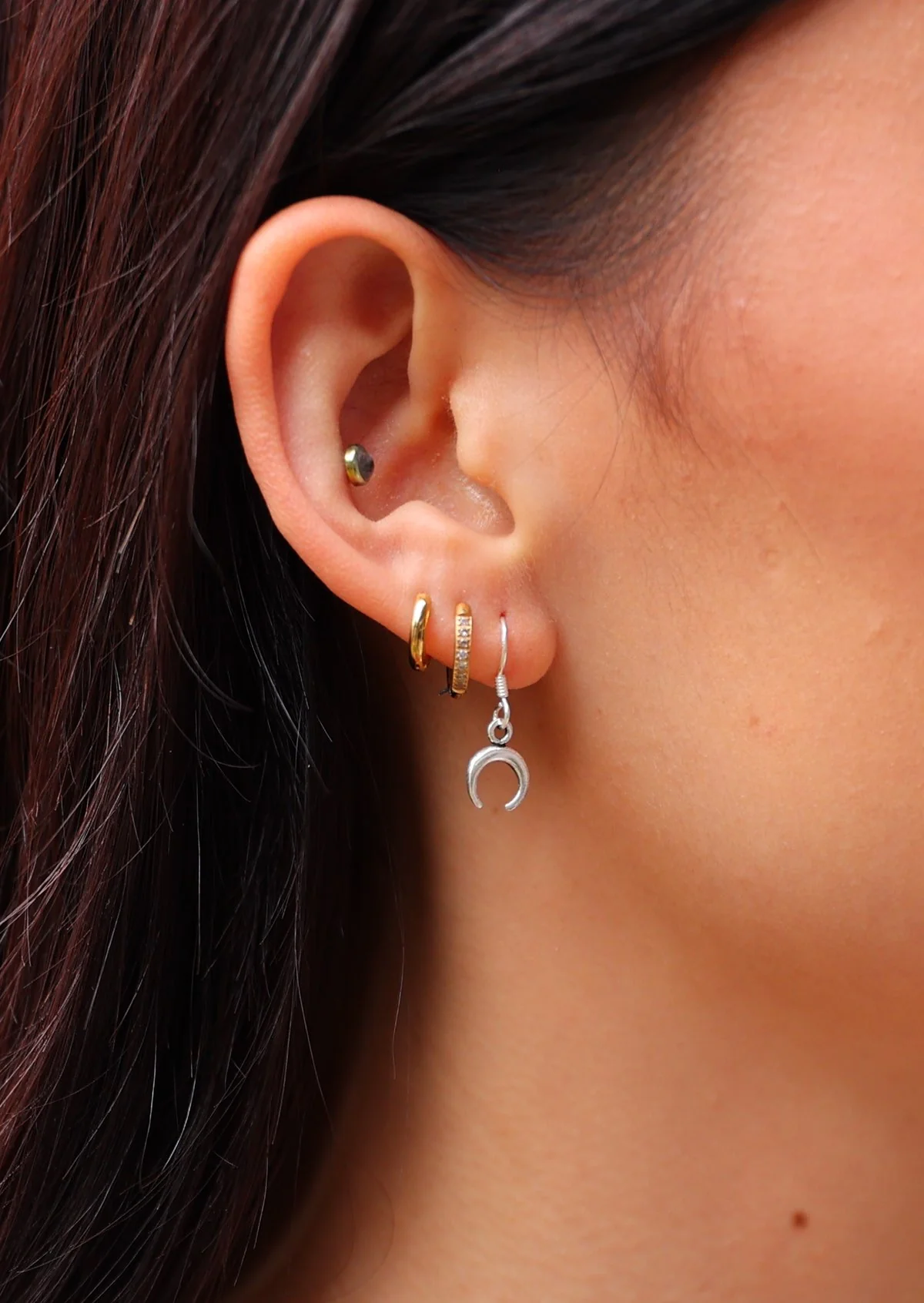 Little Silver Crescent Earrings - Ysert