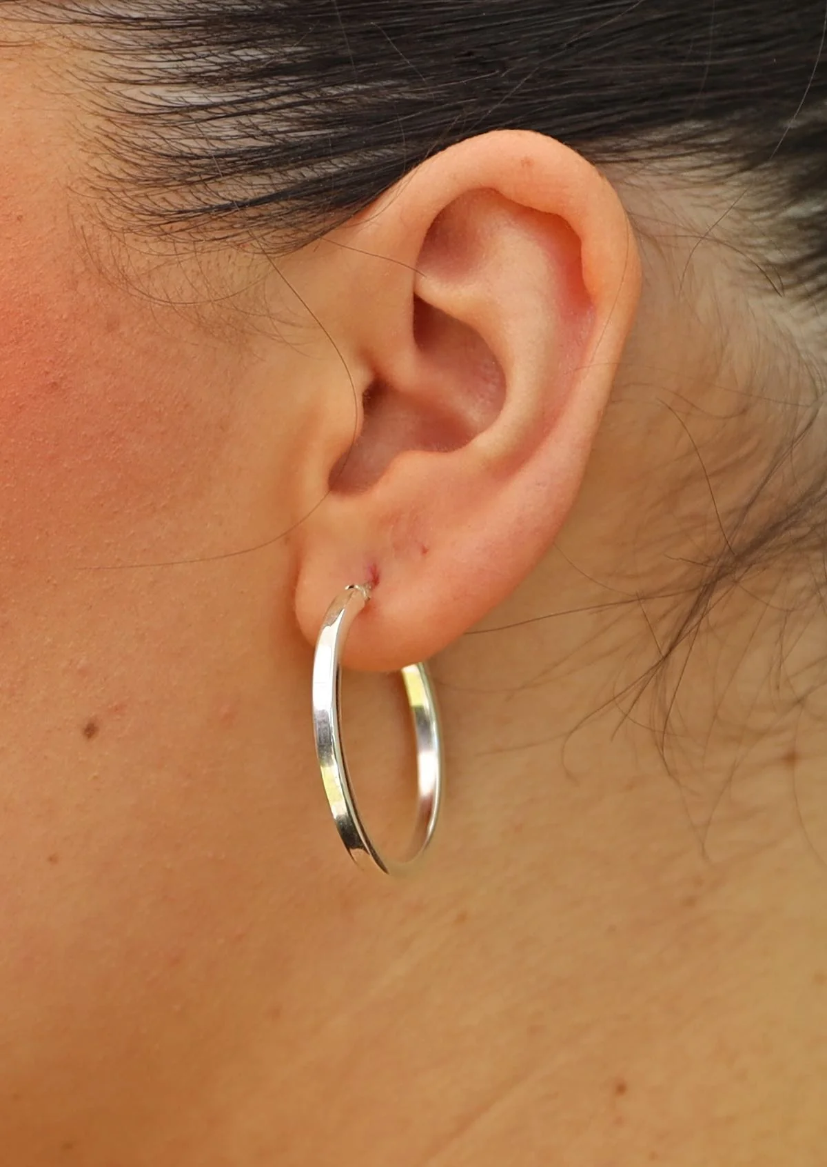 Eclipse Silver Hoop Earrings - Ysert