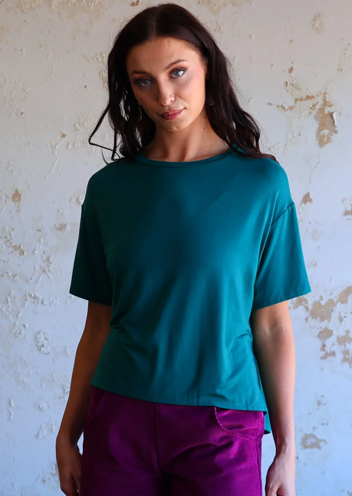 Boxy T-shirt Teal - Ysert