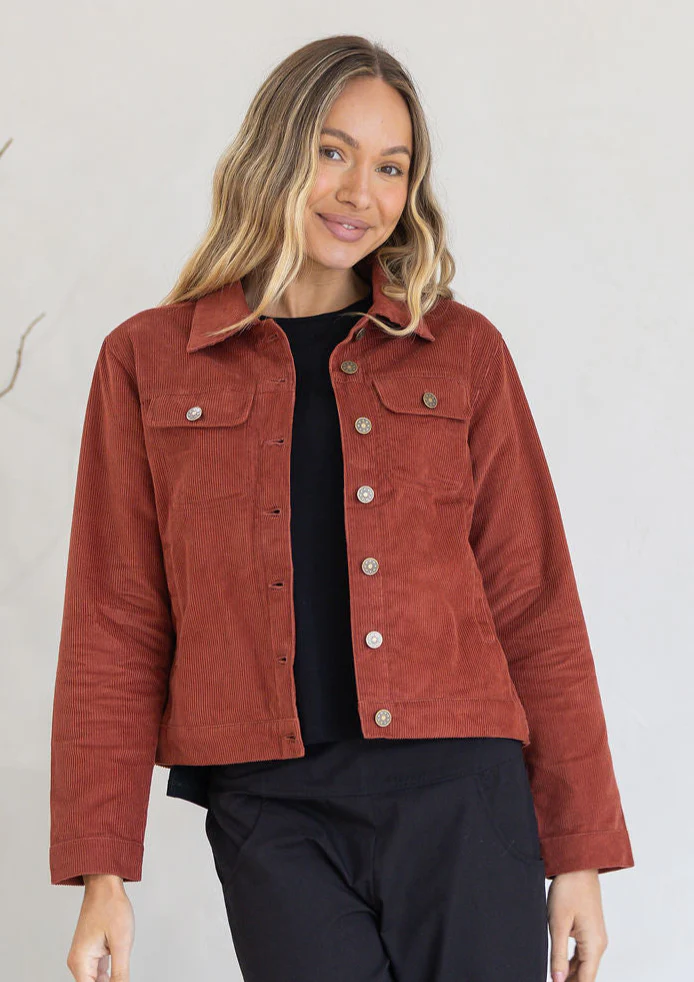 Corduroy Jacket Burnt Henna - Ysert