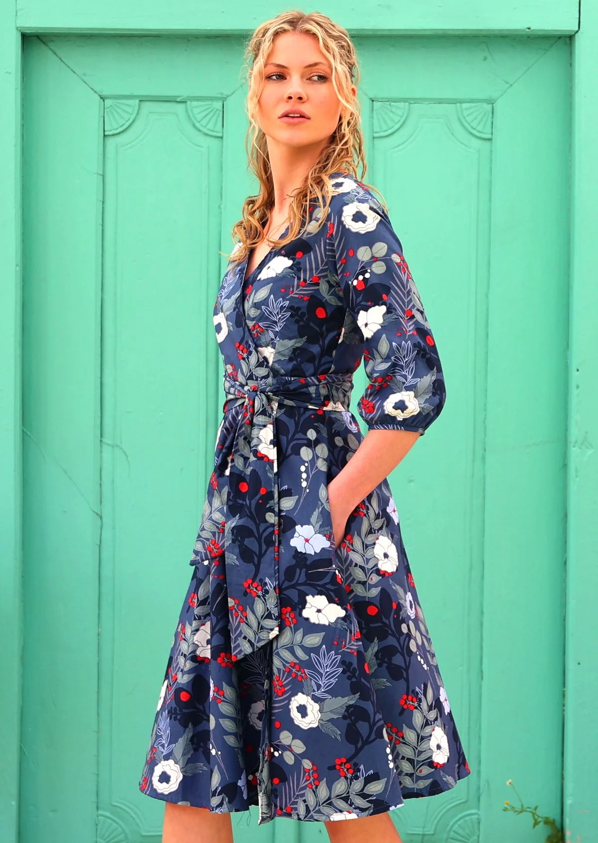 Ella Wrap Dress Gardenia - Ysert