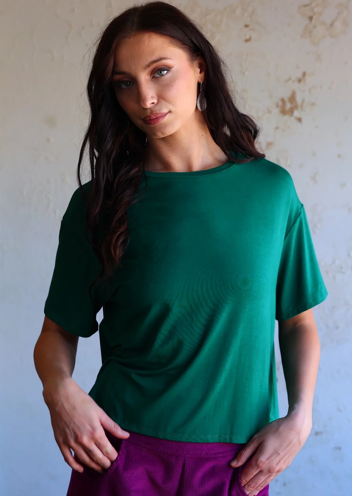 Boxy T-shirt Jade Green - Ysert