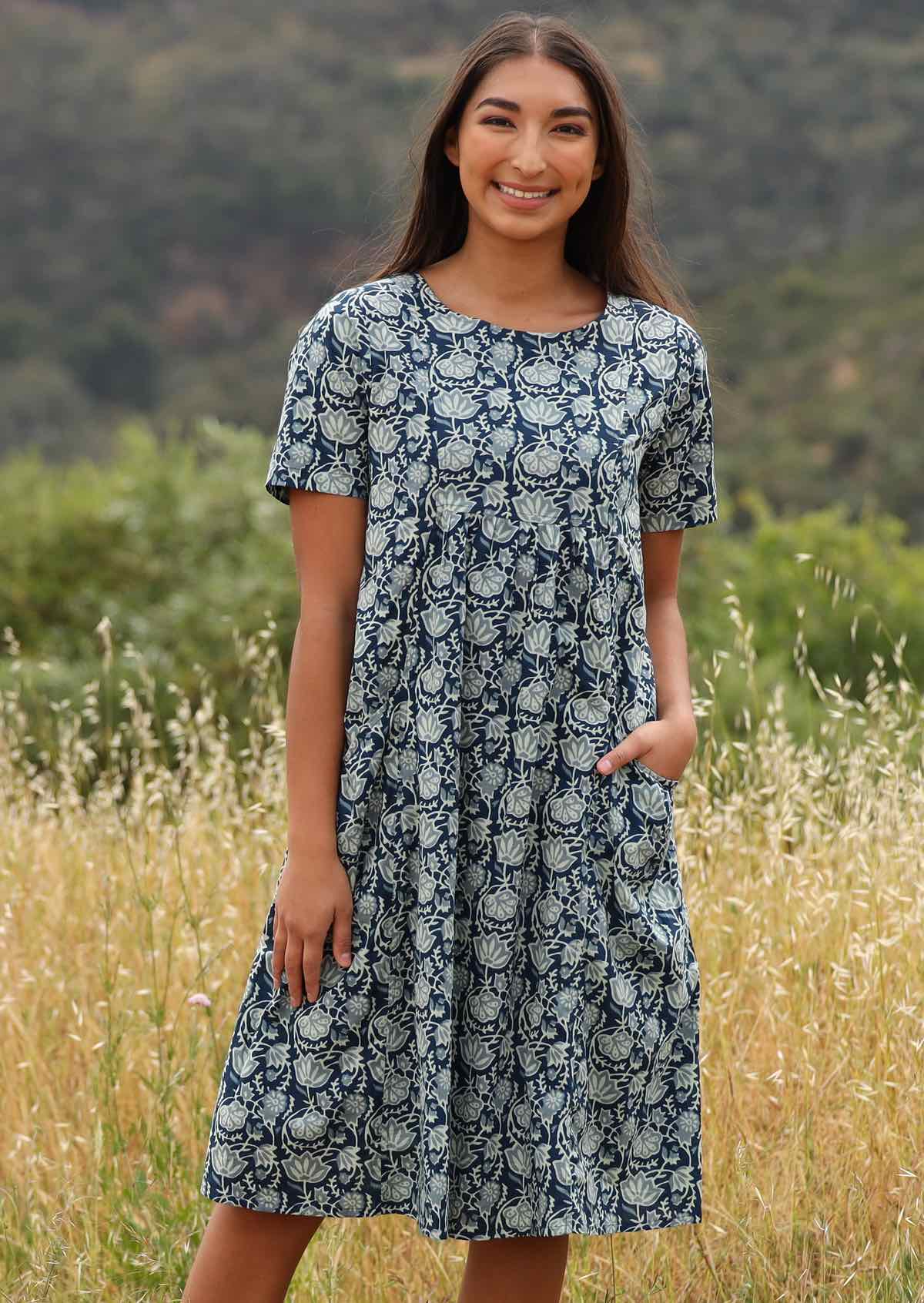Frankie Dress Indigo - Ysert