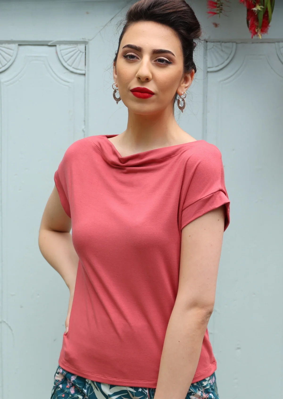 Wide Neck Mod Top Rose Pink - Ysert