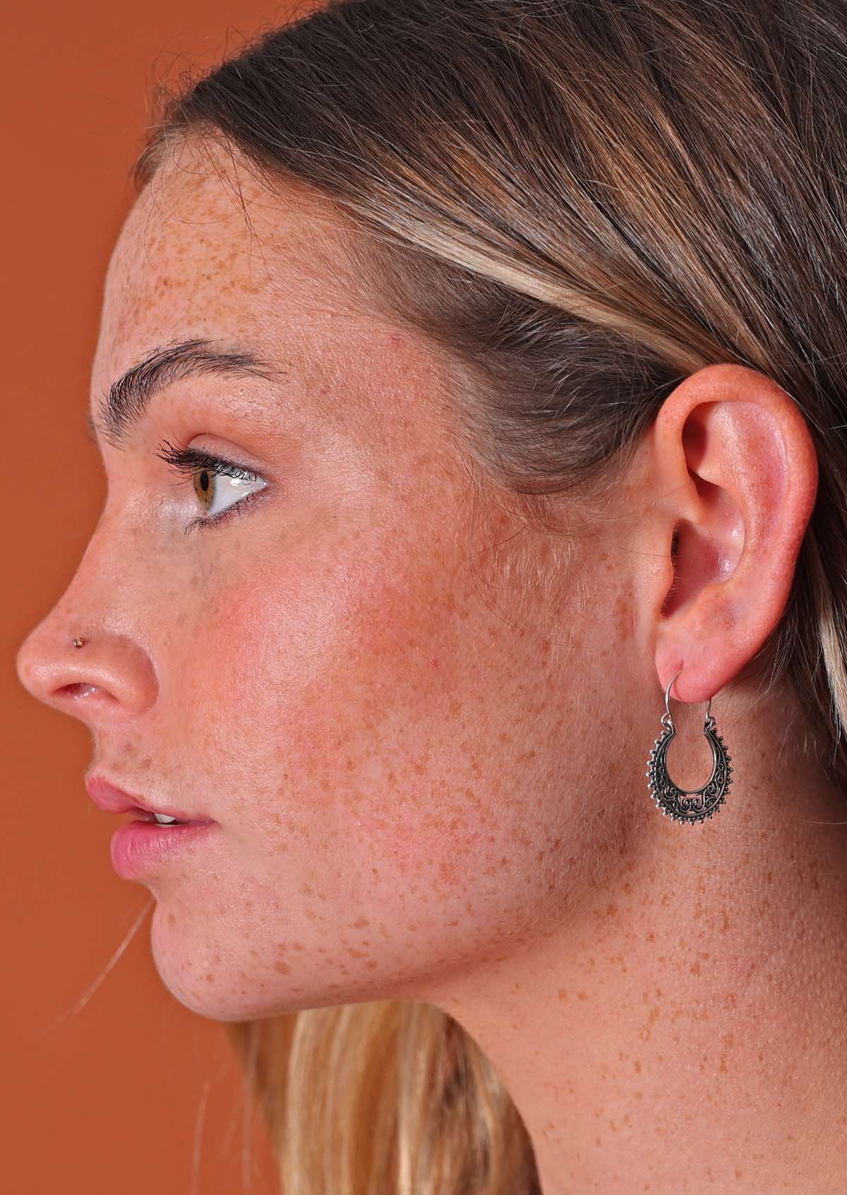 Silver Filigree Hoop Earrings - Ysert