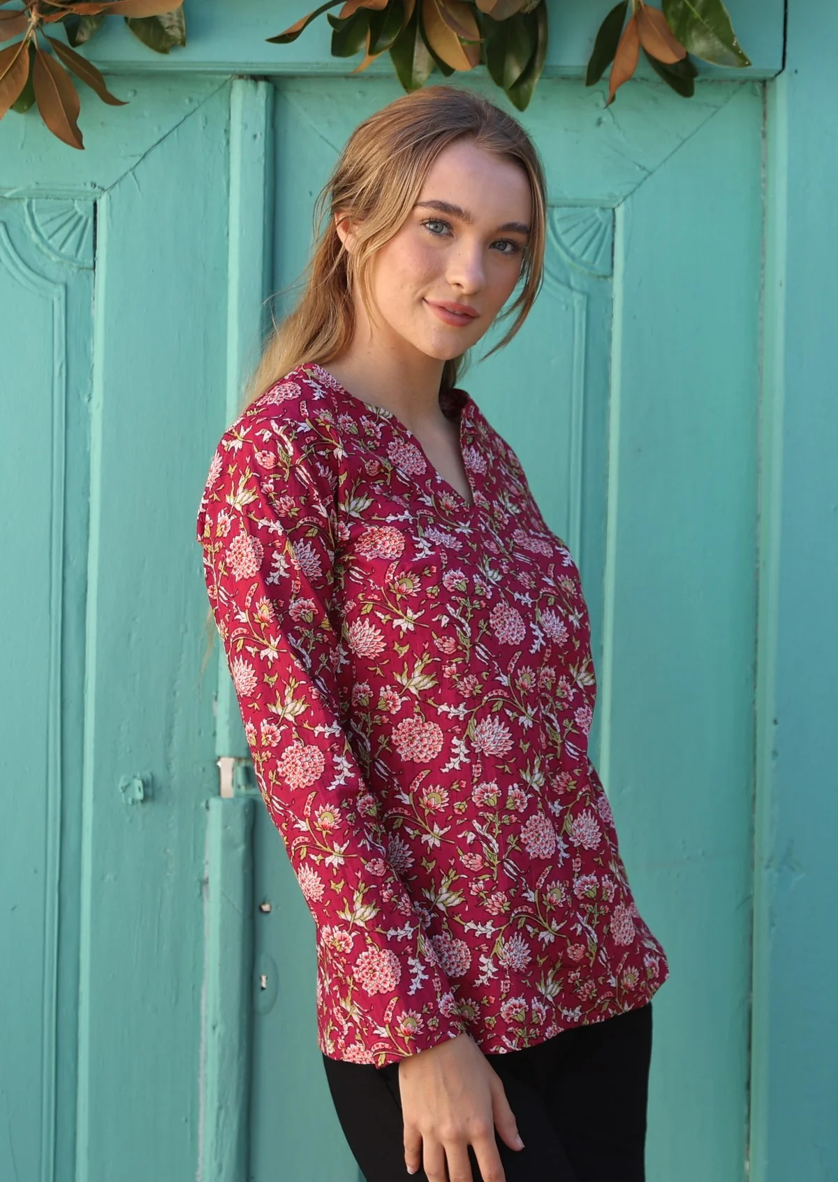 Sophia Blouse Cranberry - Ysert
