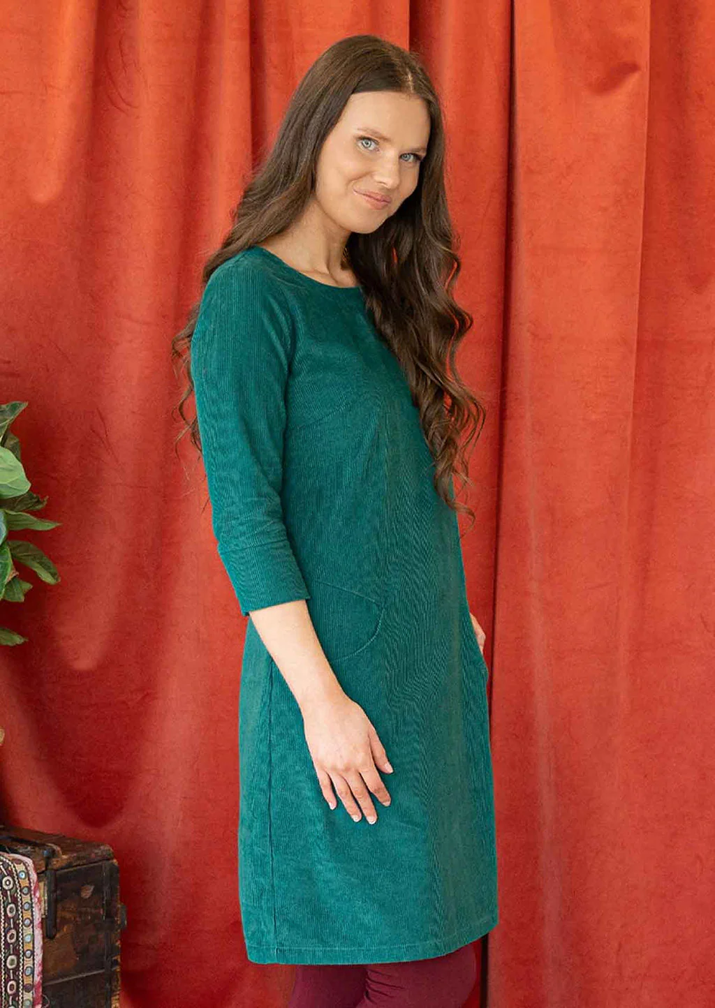 Jamie Corduroy Dress Everglade - Ysert