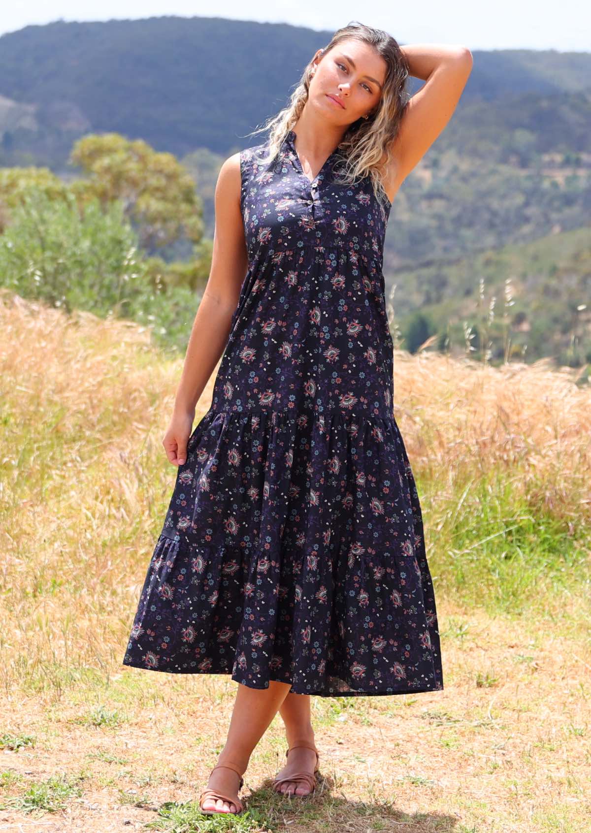 Boho Tiered Maxi Dress Eventide - Ysert