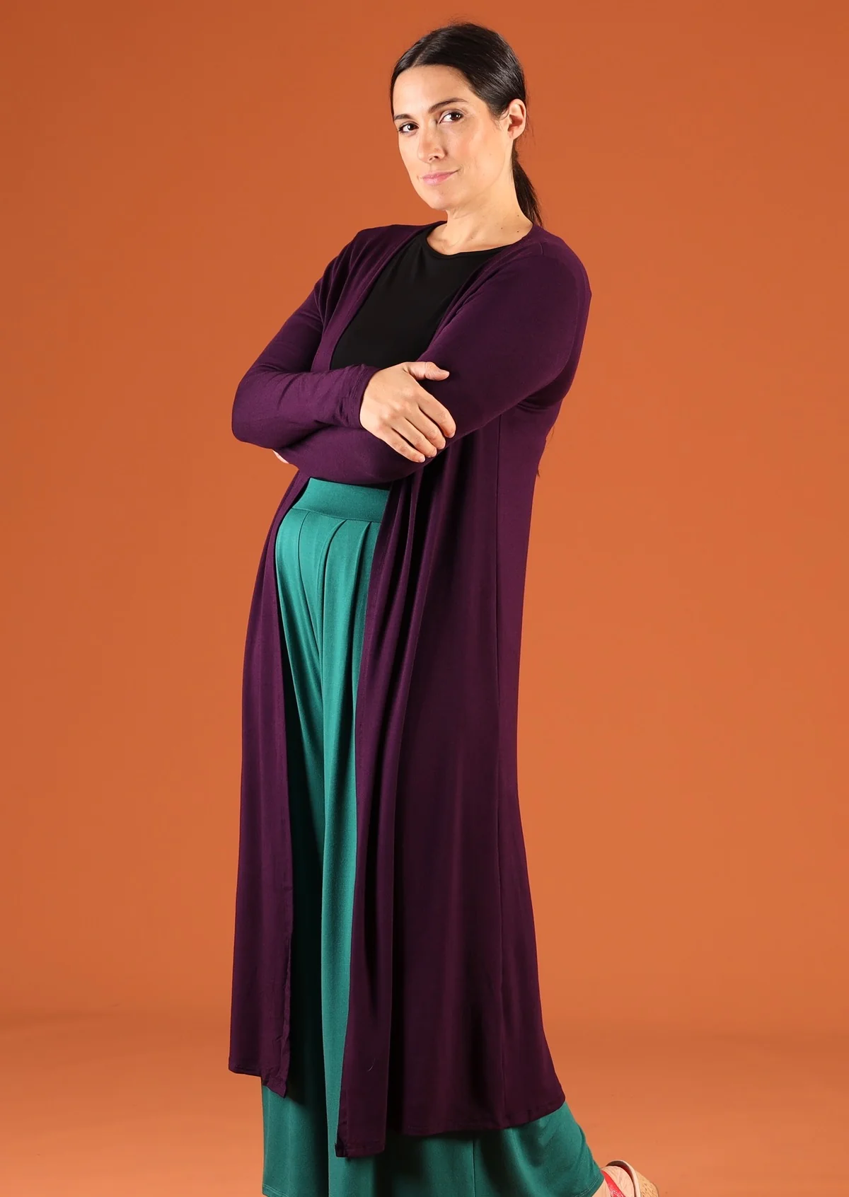 Duster Jersey Jacket Dark Purple - Ysert