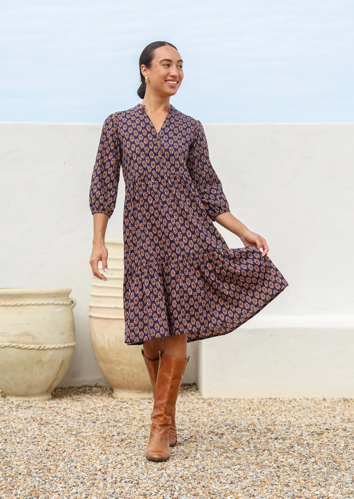 Tiered Midi Dress Kumari - Ysert