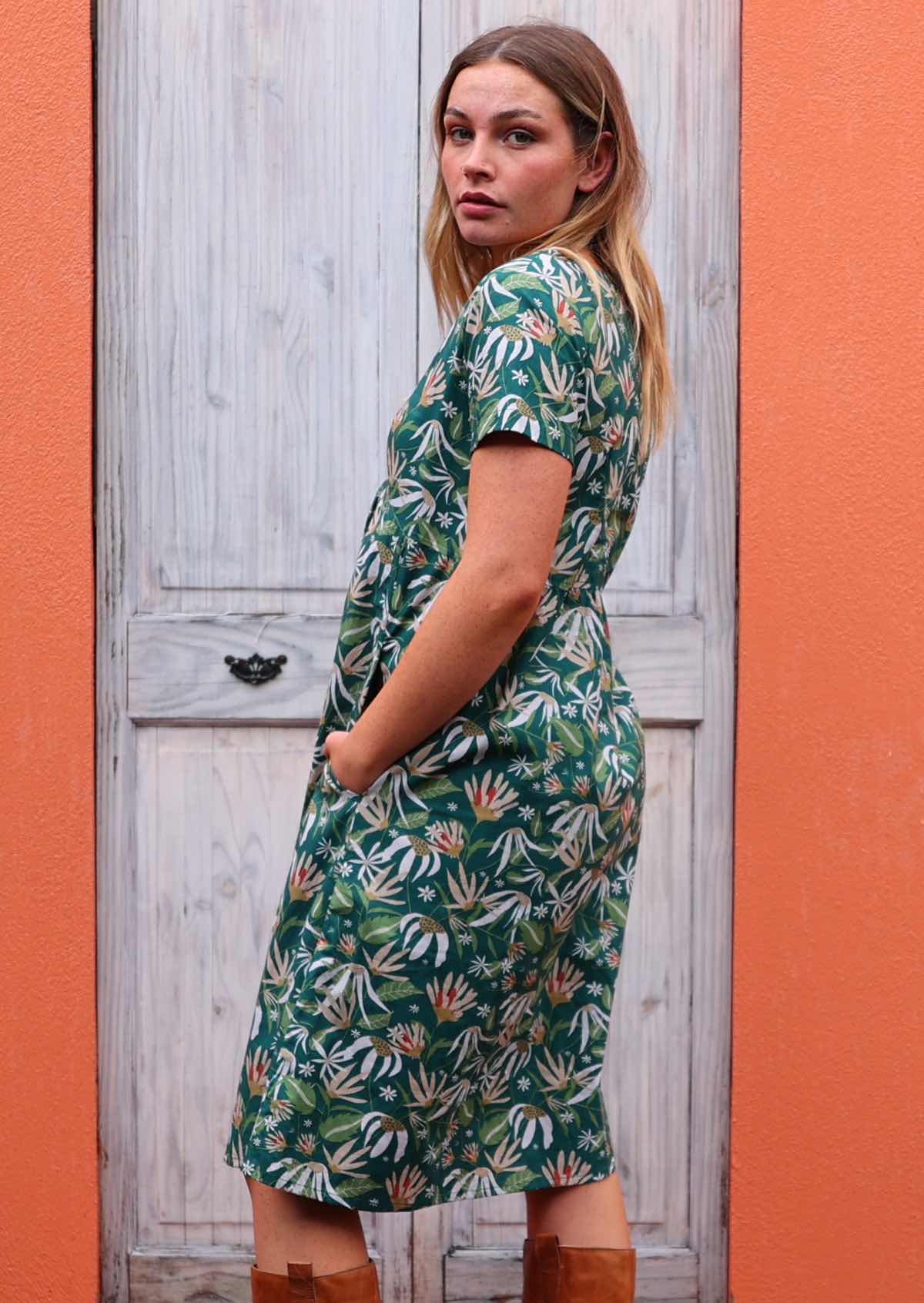 Etta Dress Flannel Flower - Ysert