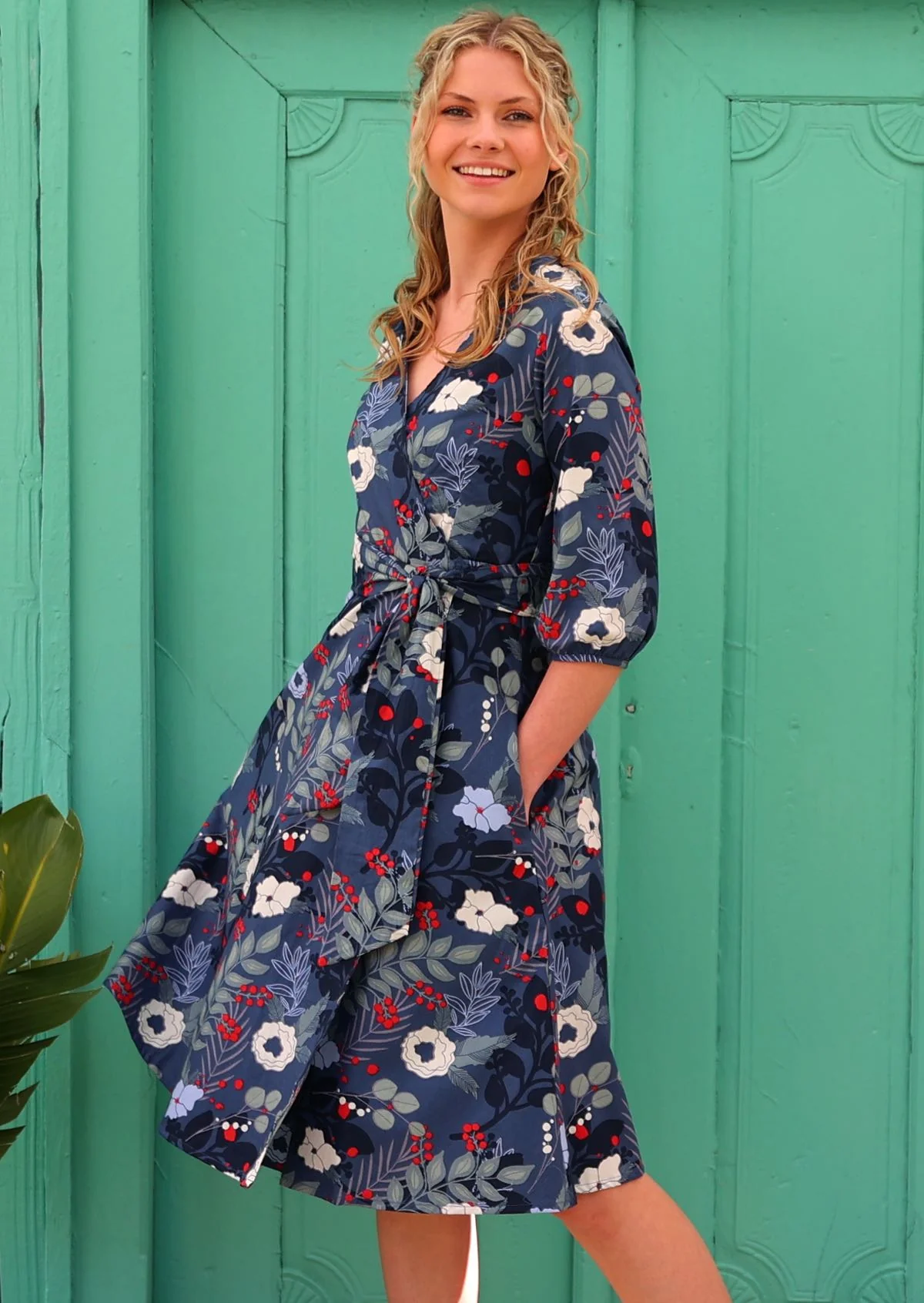 Ella Wrap Dress Gardenia - Ysert