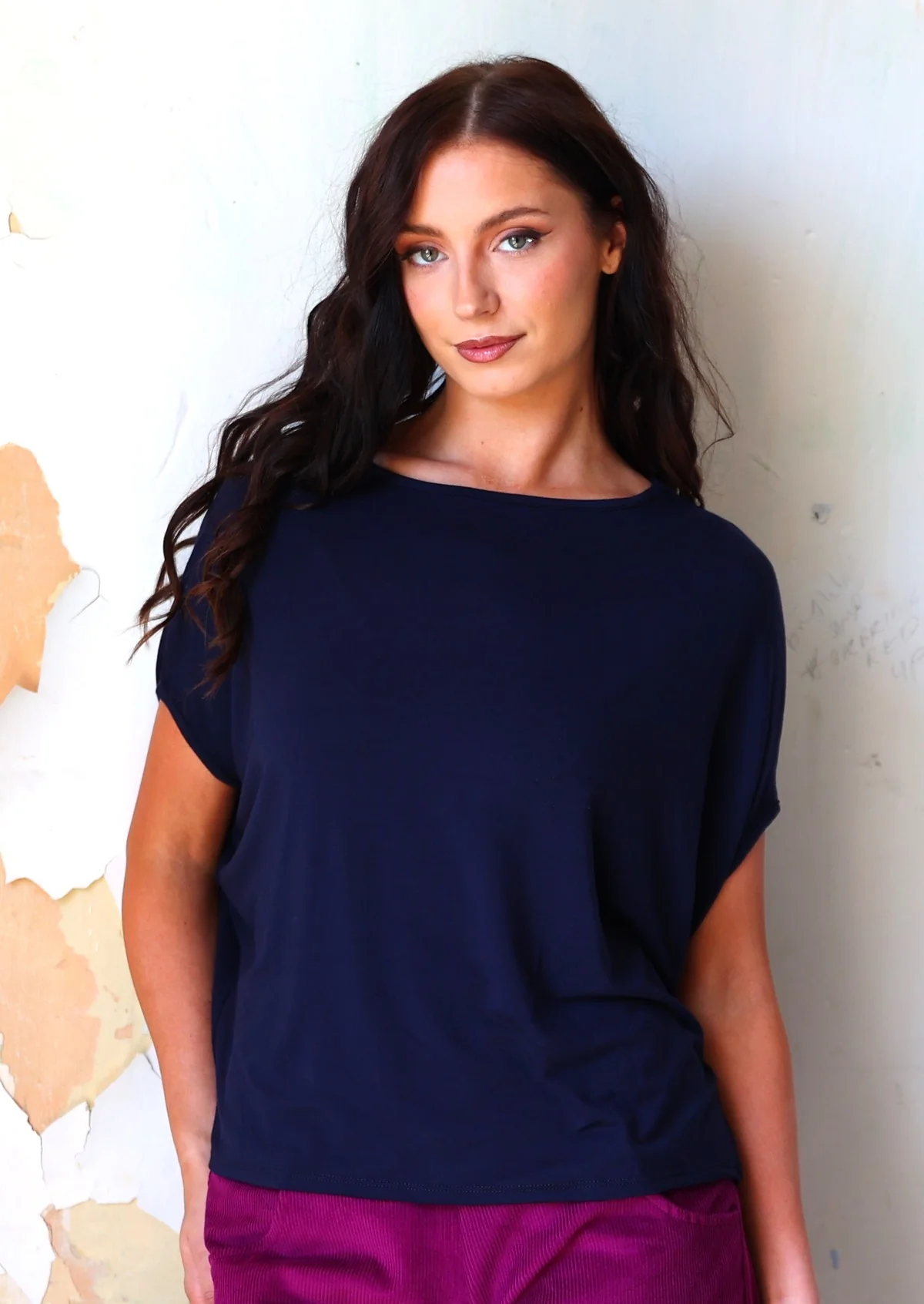 Batwing T-shirt Navy Blue - Ysert