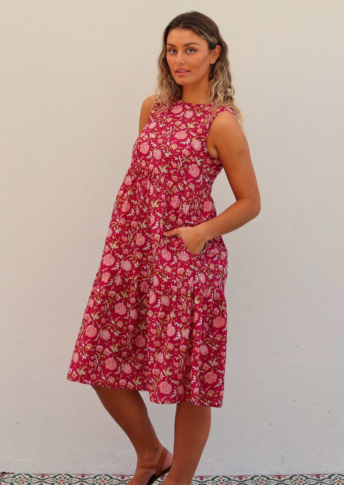 Tully Dress Cranberry - Ysert