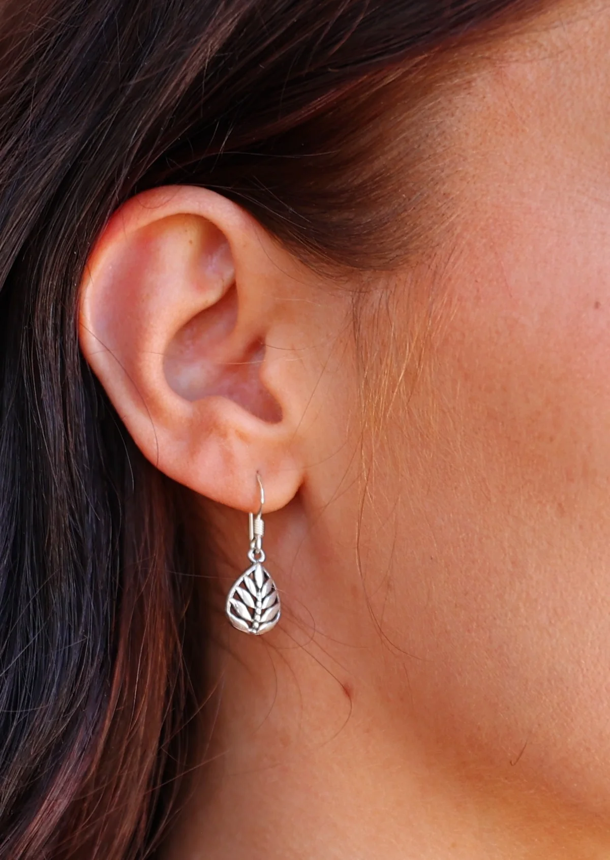 Fabulous Fern Silver Drop Earrings - Ysert
