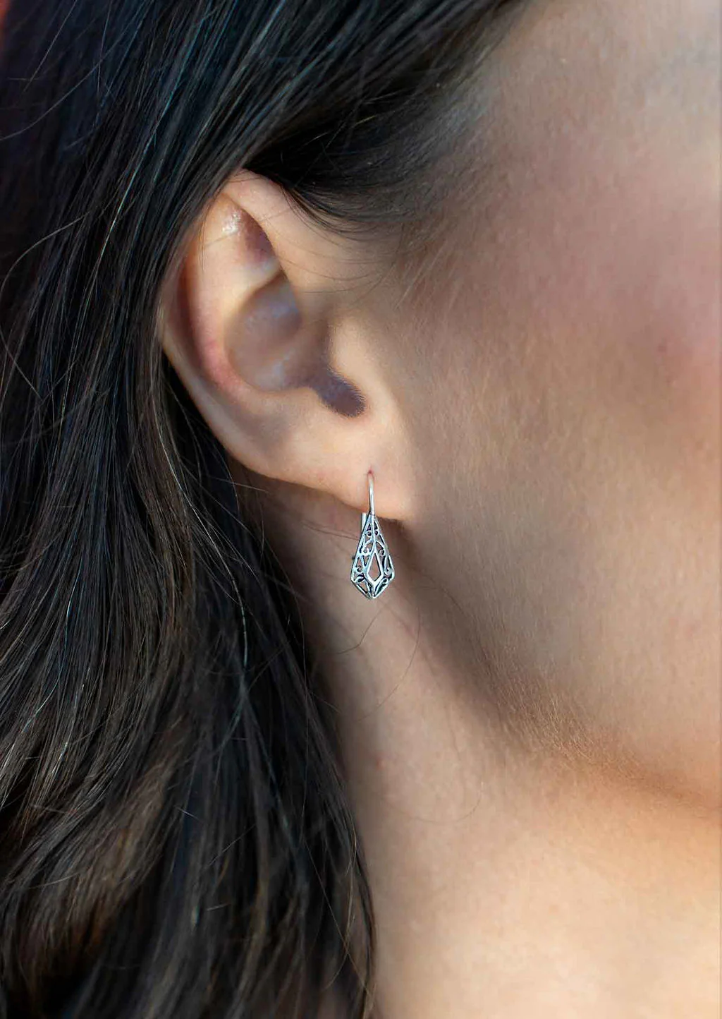 Filigree Reverie Silver Earrings - Ysert
