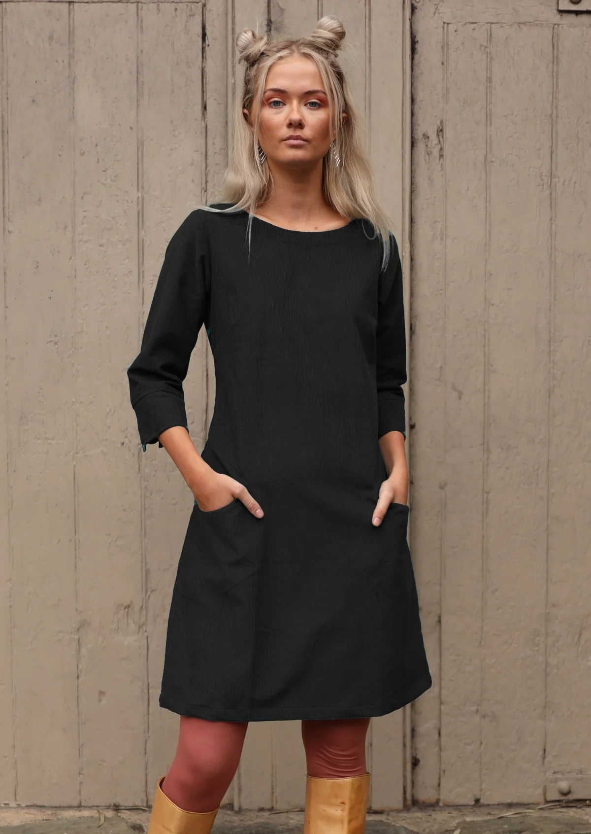 Jamie Corduroy Dress Black - Ysert