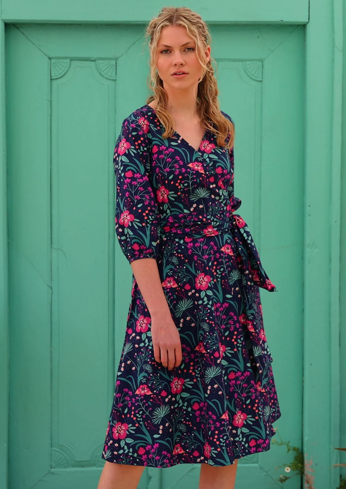 Ella Wrap Dress Dianthus - Ysert