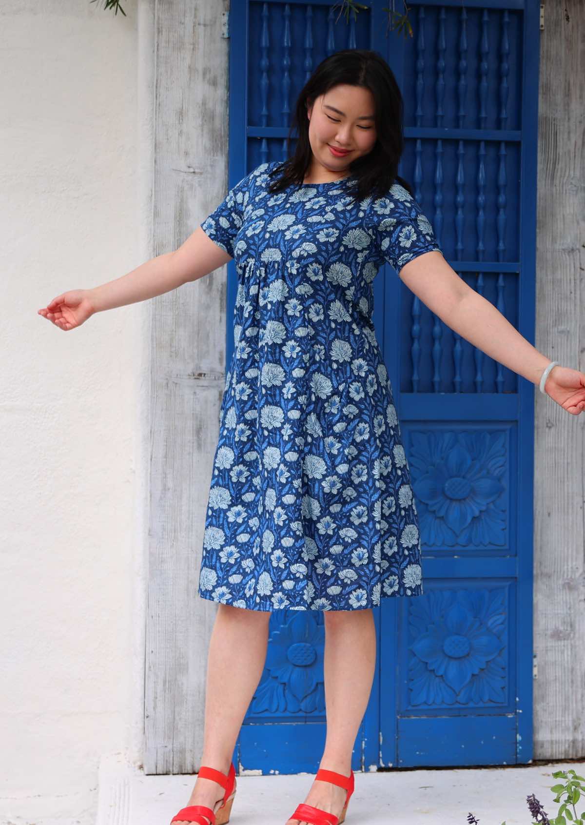 Frankie Dress Blue Meadow - Ysert