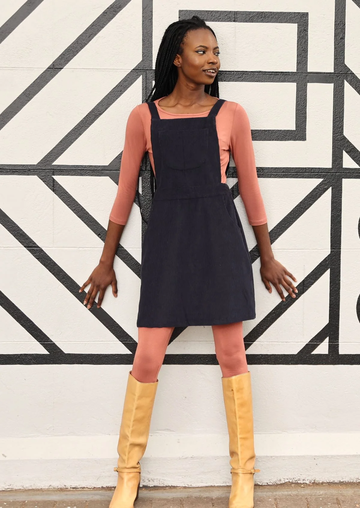 Corduroy Pinafore Outer Space - Ysert