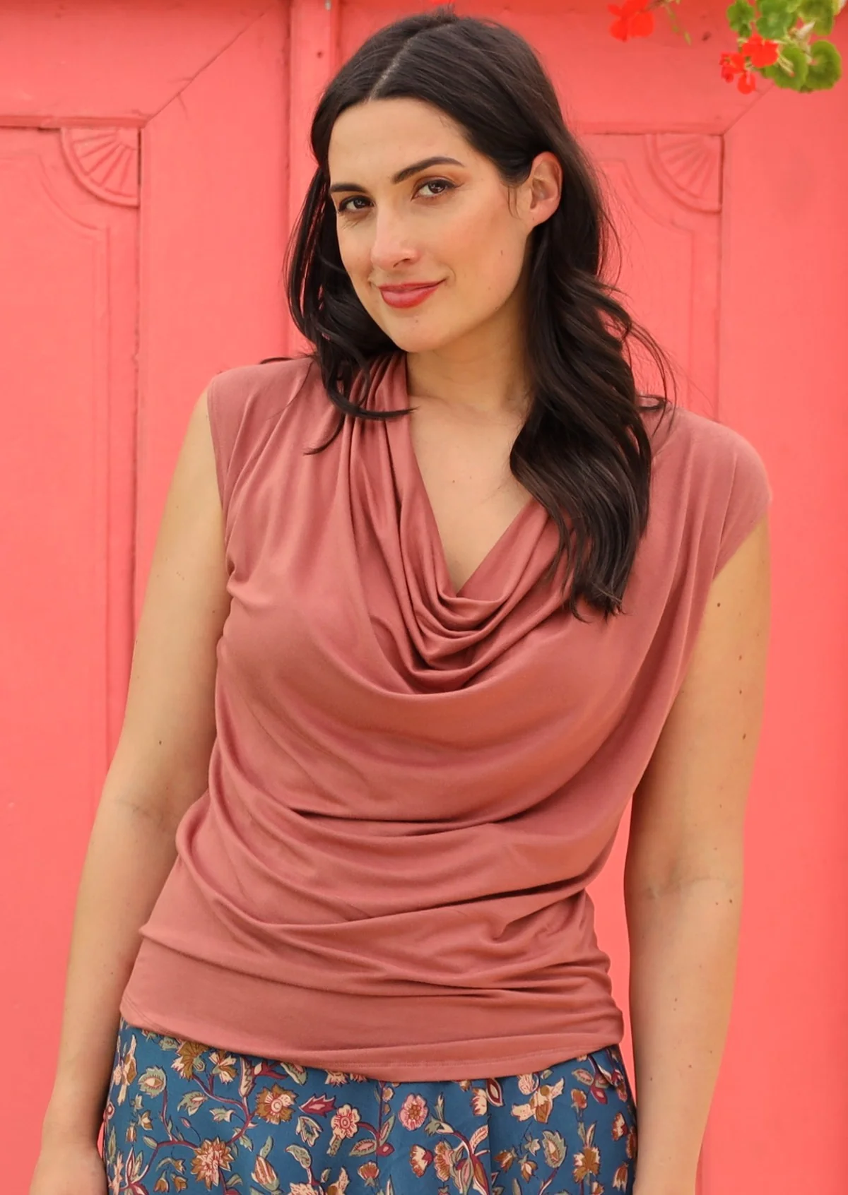 Cowl Neck Top Dusty Rose - Ysert