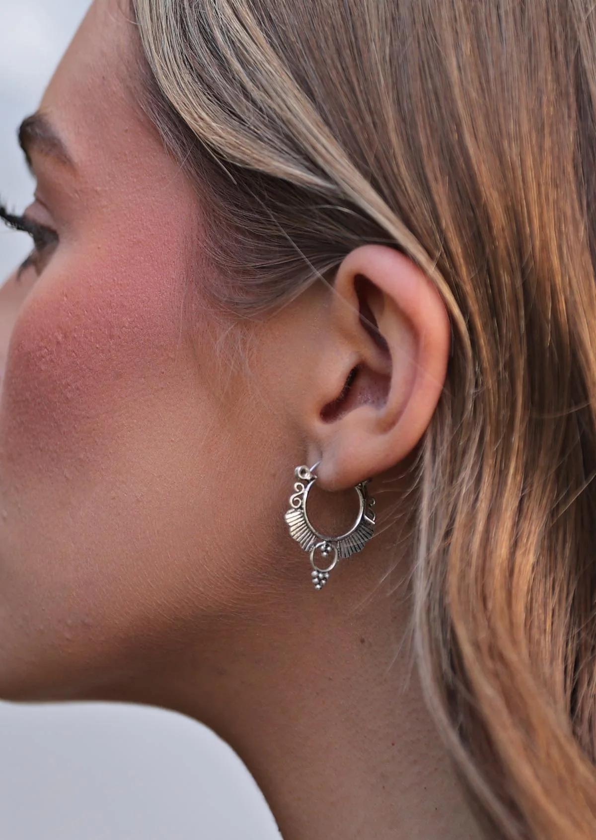 Moonlit Echoes Silver Earrings - Ysert