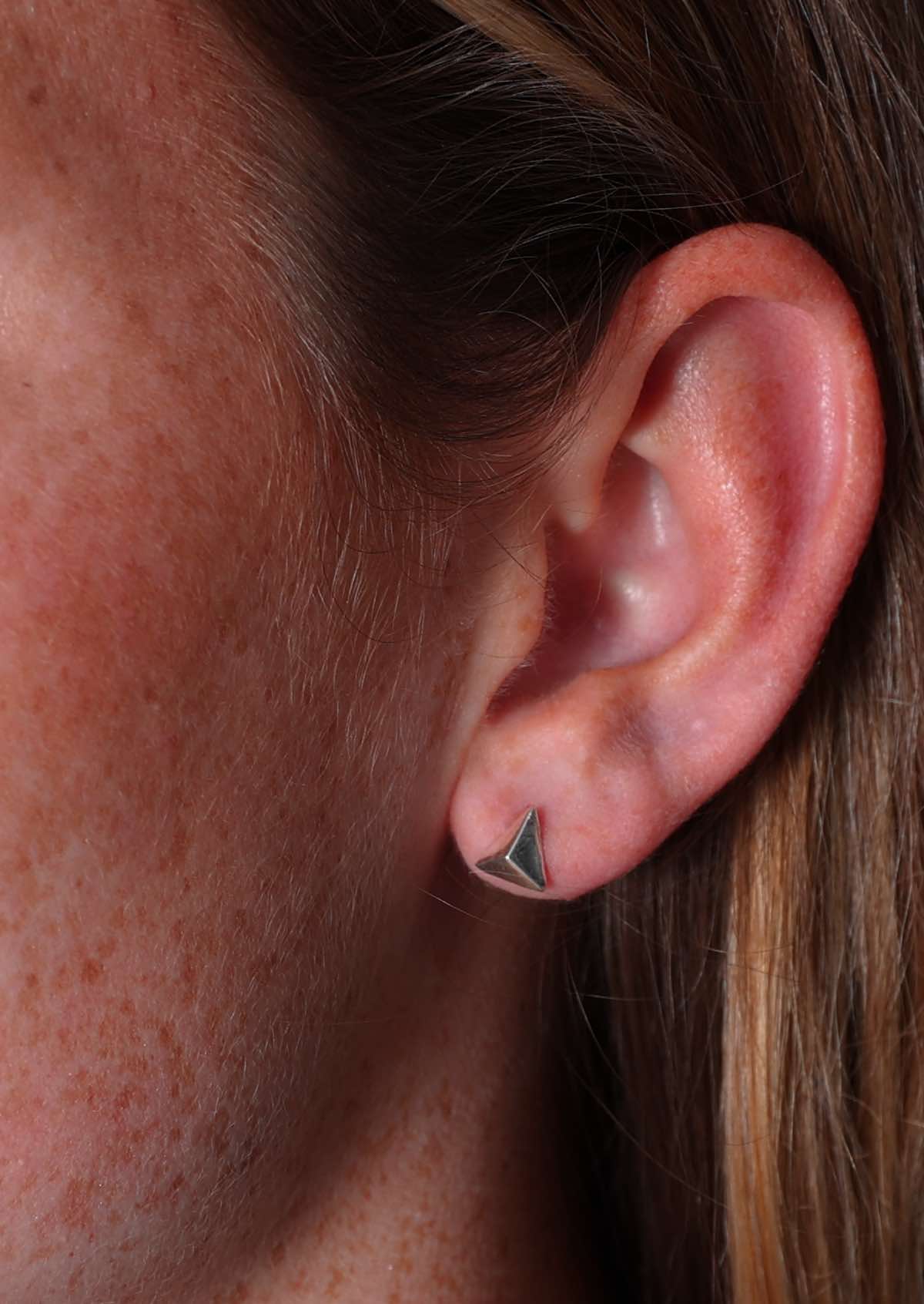 Pyramid Silver Studs - Ysert