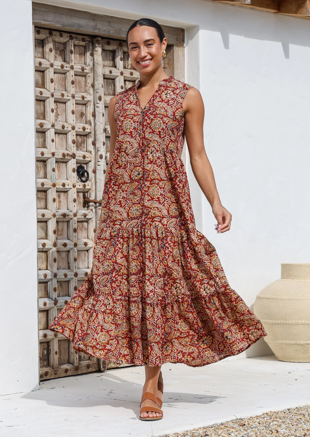 Boho Tiered Maxi Dress Mayur - Ysert