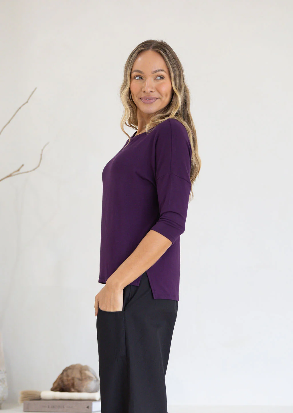 Everyday Relaxed Fit Top Dark Purple - Ysert