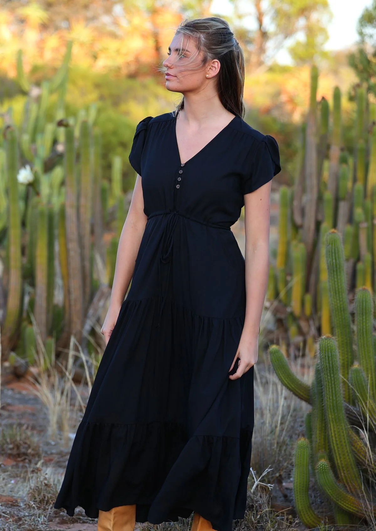 Acacia Maxi Dress Black - Ysert