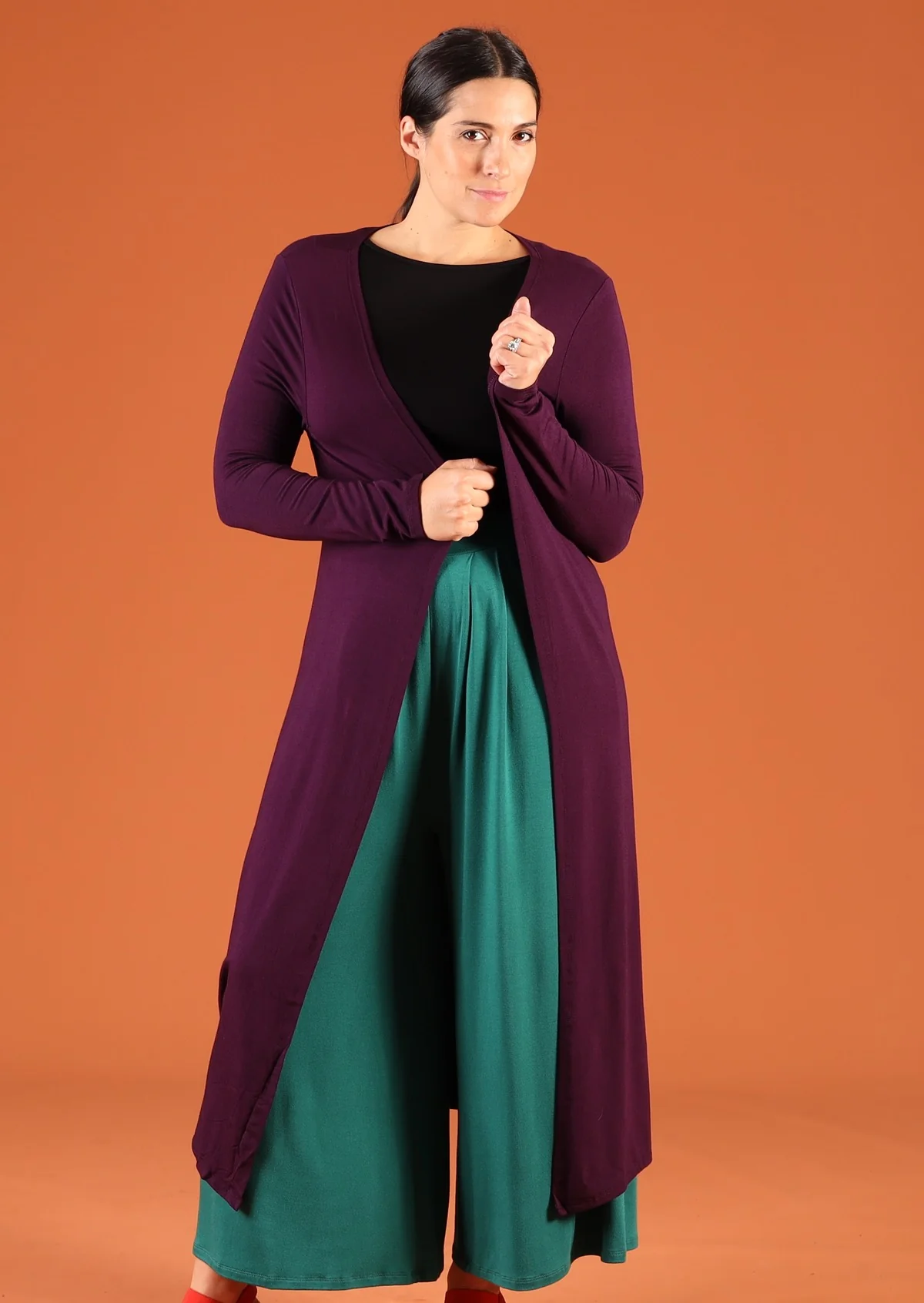 Duster Jersey Jacket Dark Purple - Ysert