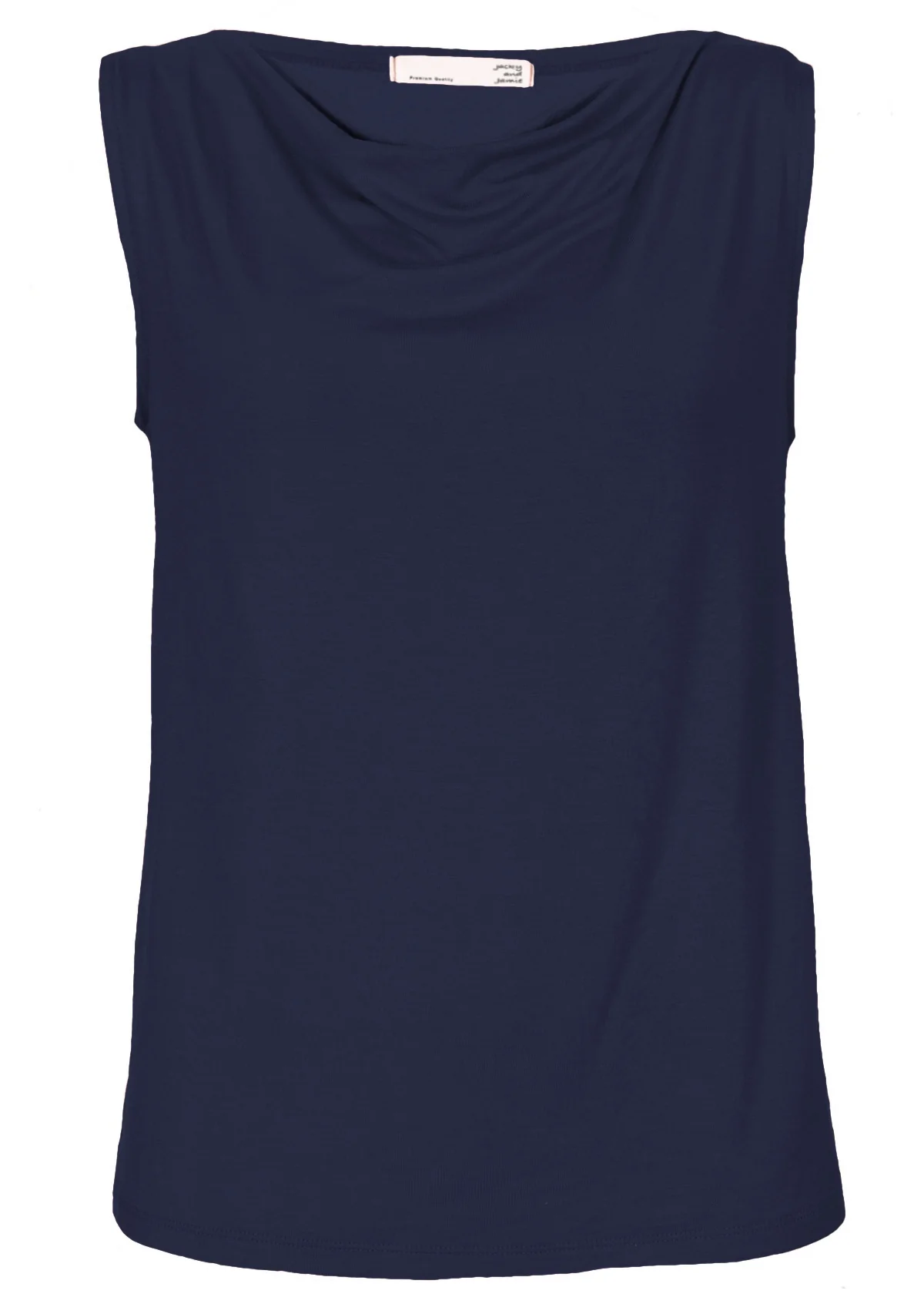 Cowl Neck Singlet Top Navy Blue - Ysert