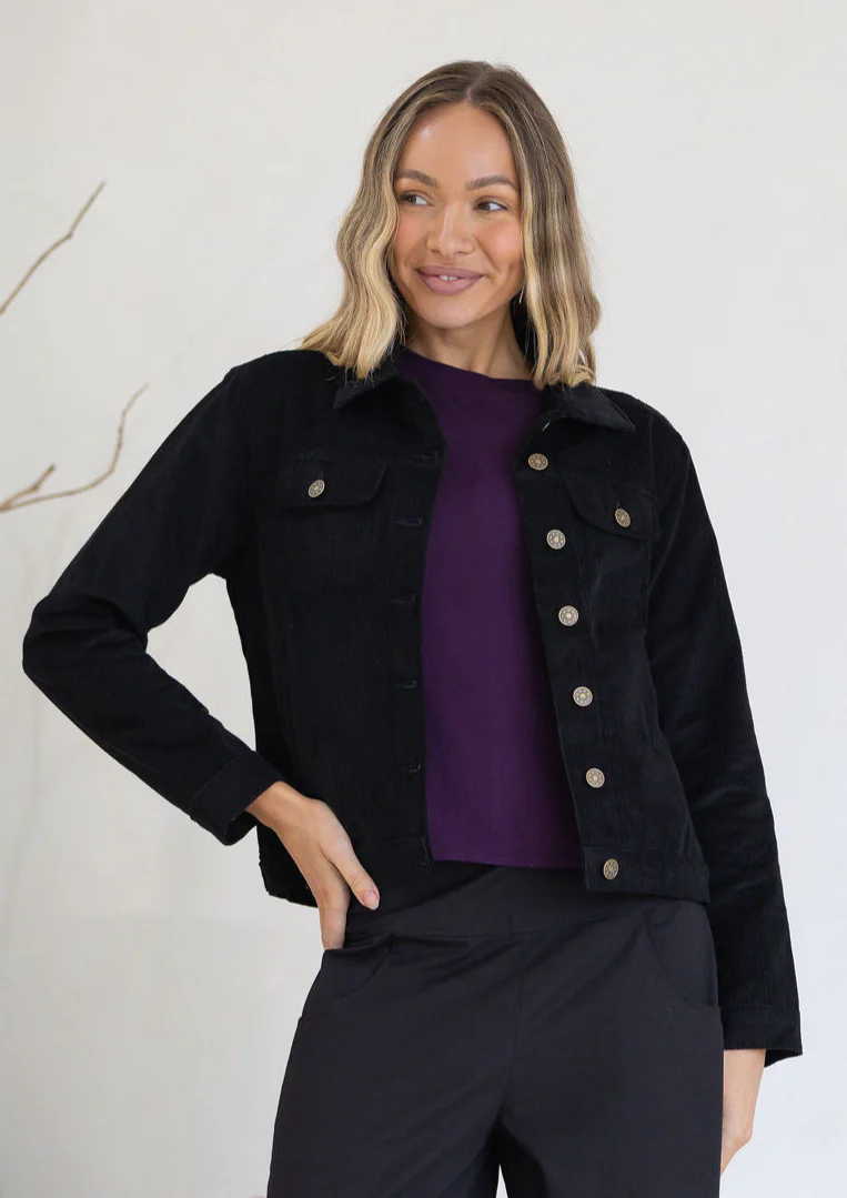 Corduroy Jacket Black - Ysert