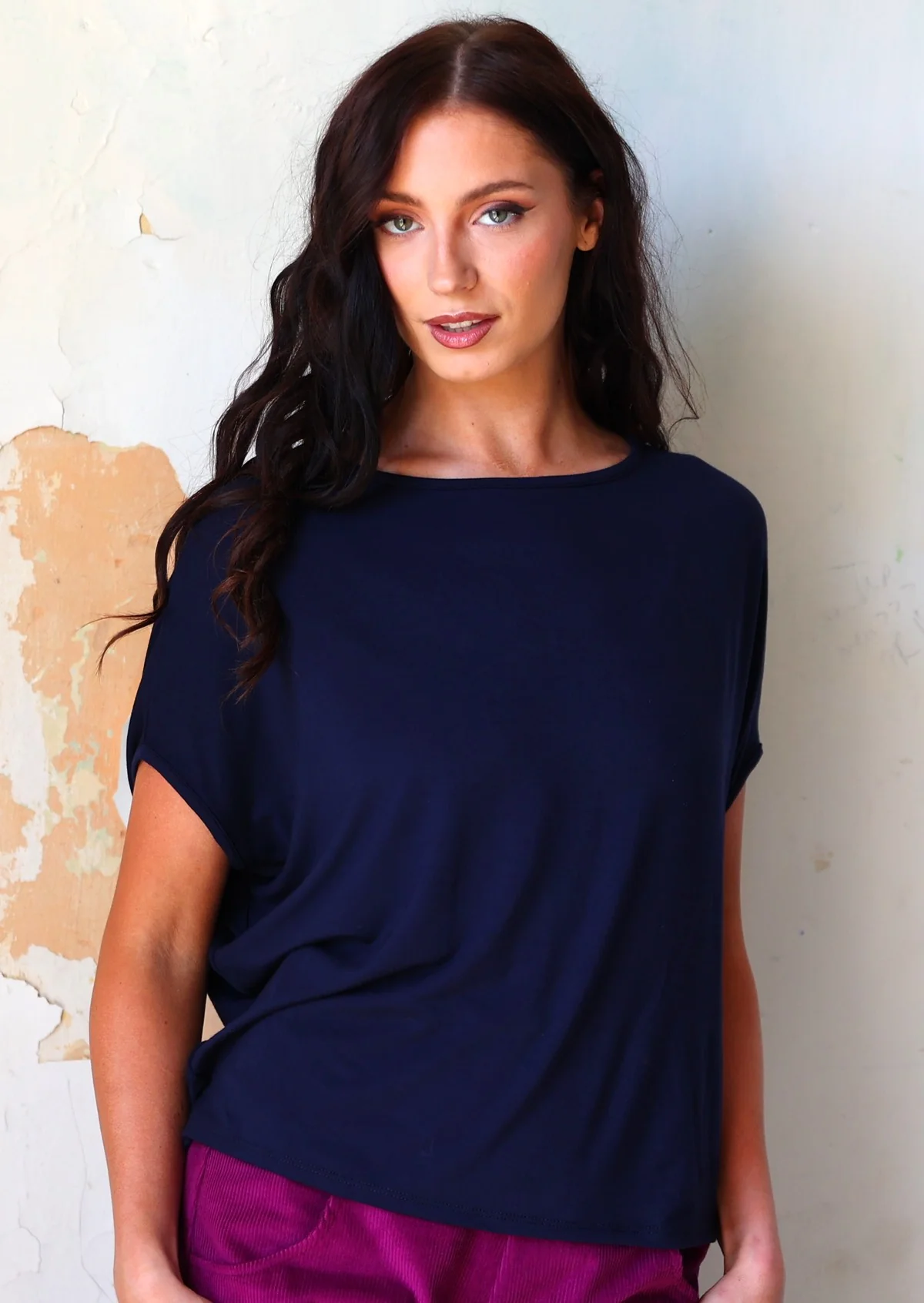 Batwing T-shirt Navy Blue - Ysert
