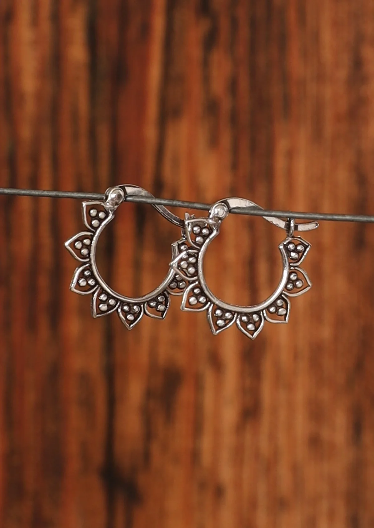 Silver Sunflower Earrings - Ysert