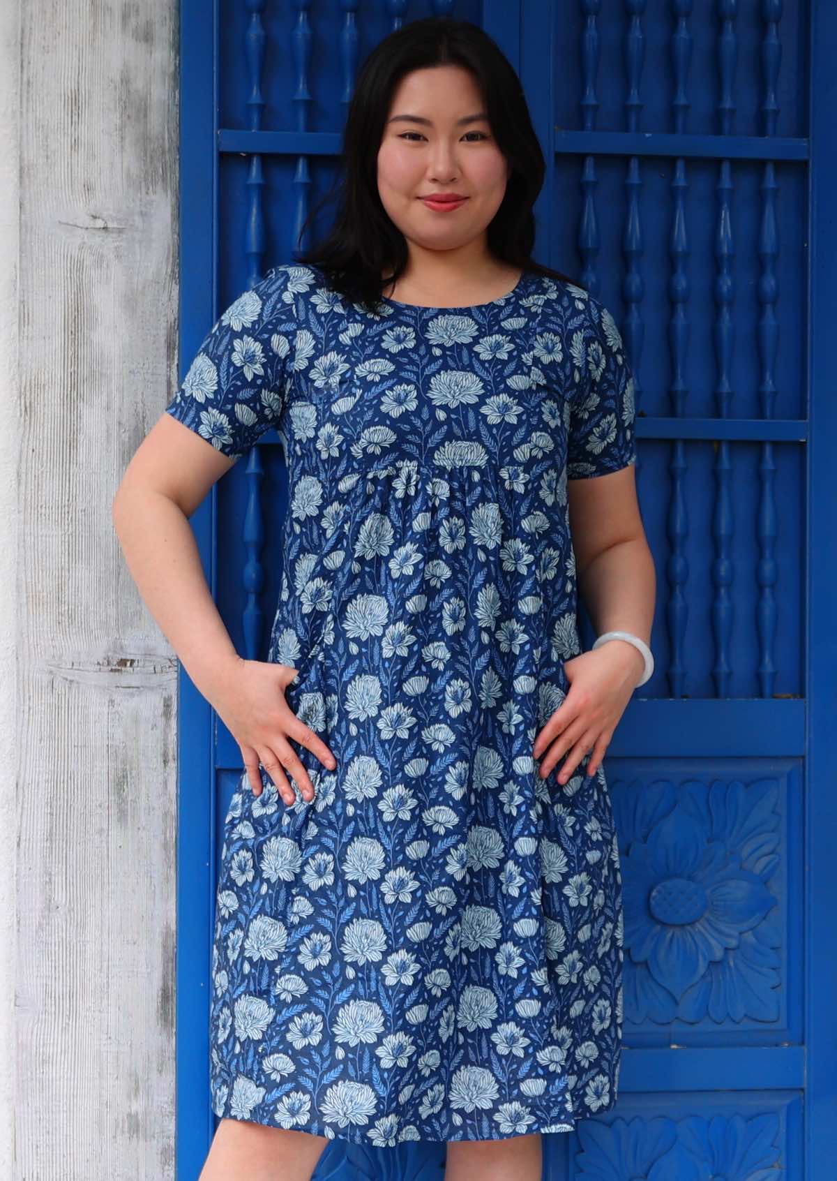 Frankie Dress Blue Meadow - Ysert