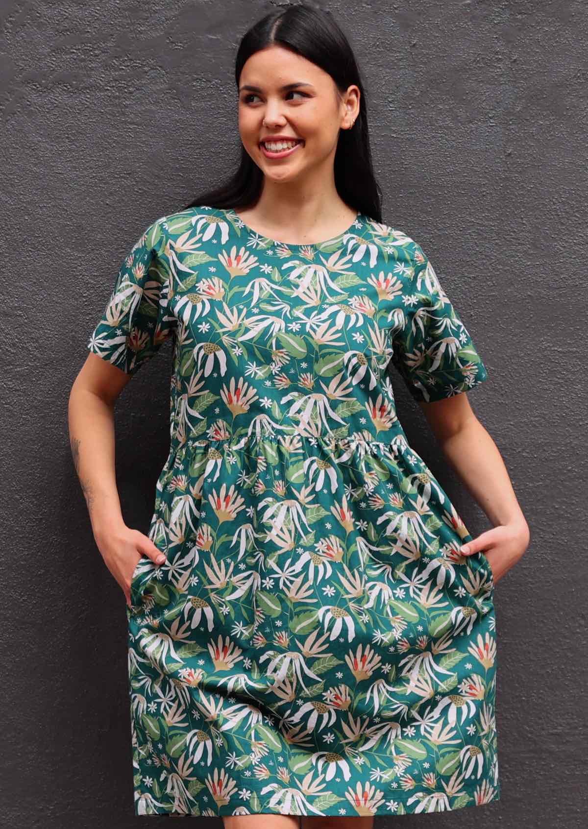 Mabel Dress Flannel Flower - Ysert