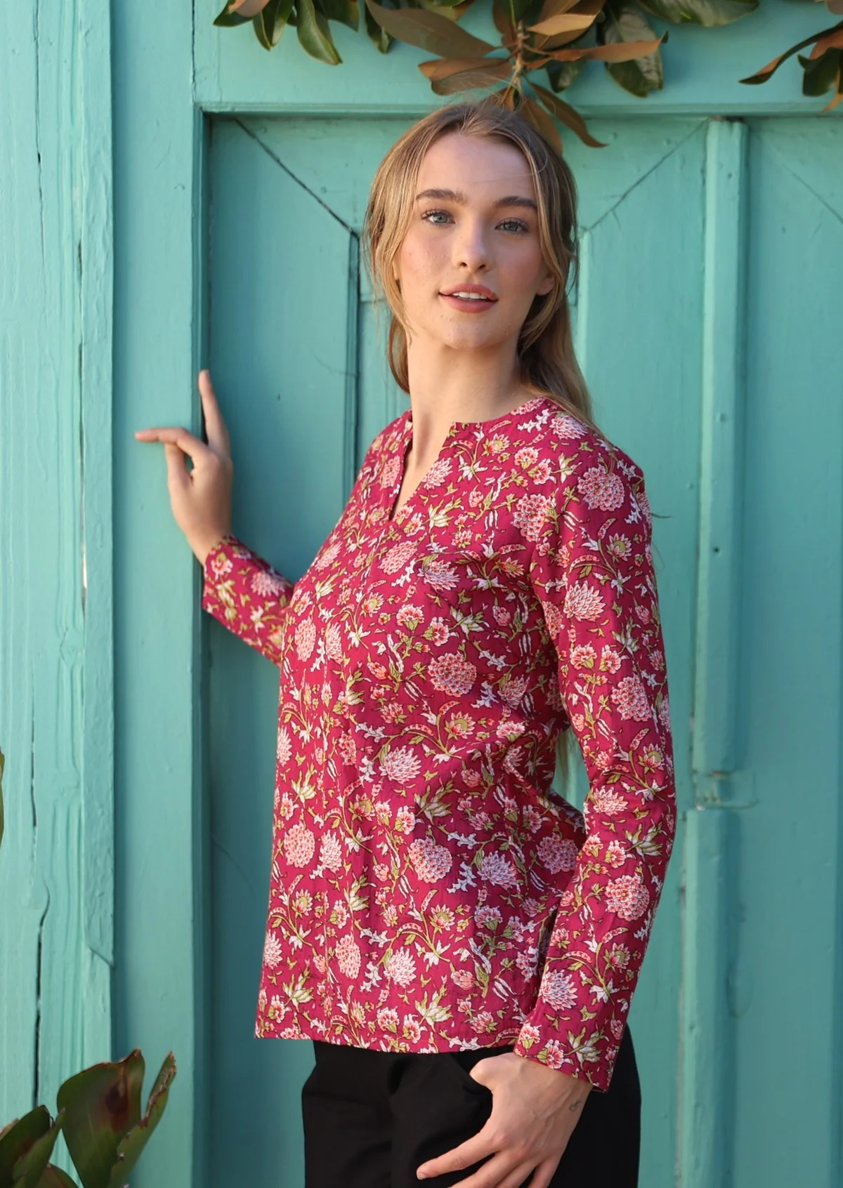 Sophia Blouse Cranberry - Ysert