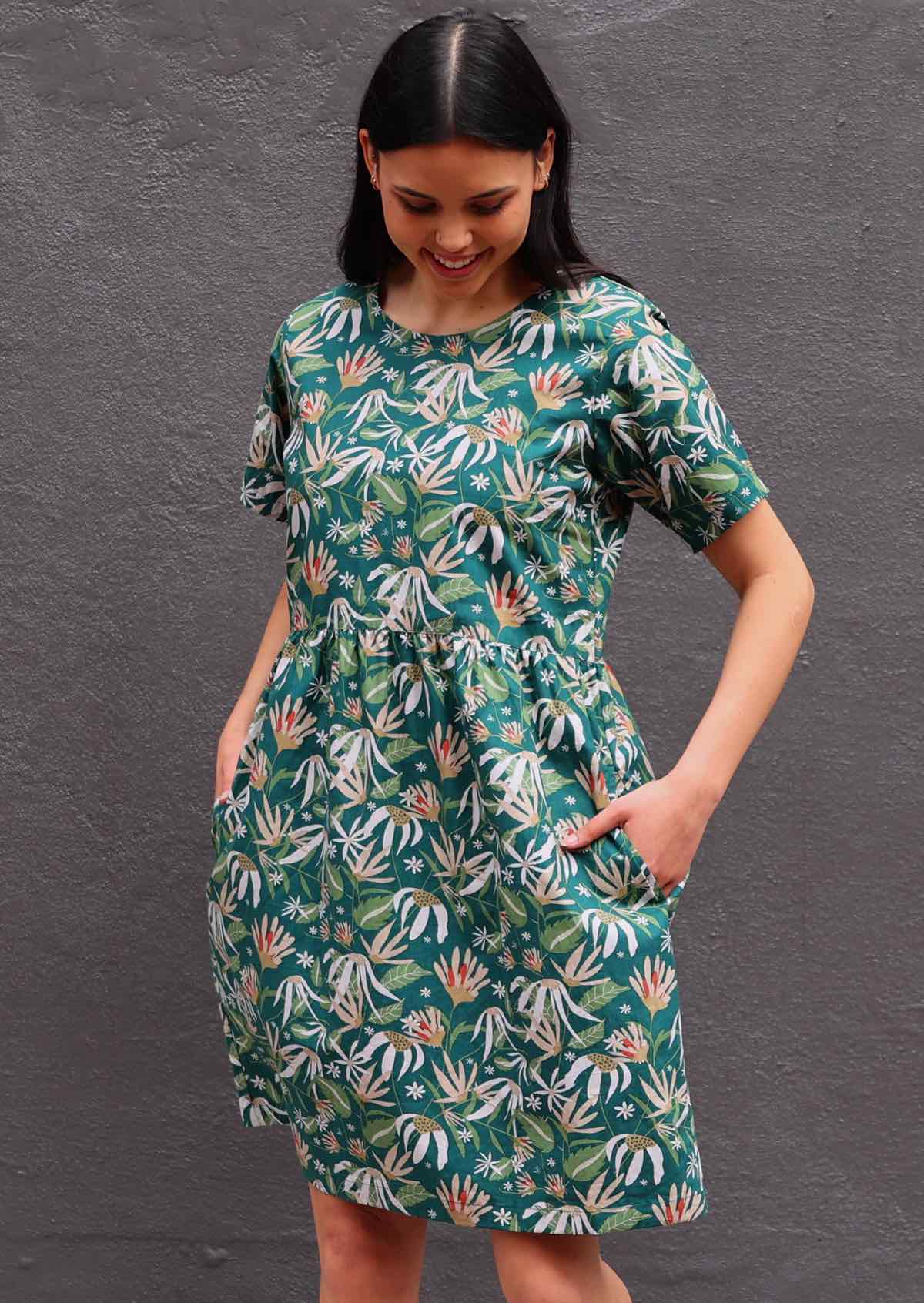Mabel Dress Flannel Flower - Ysert
