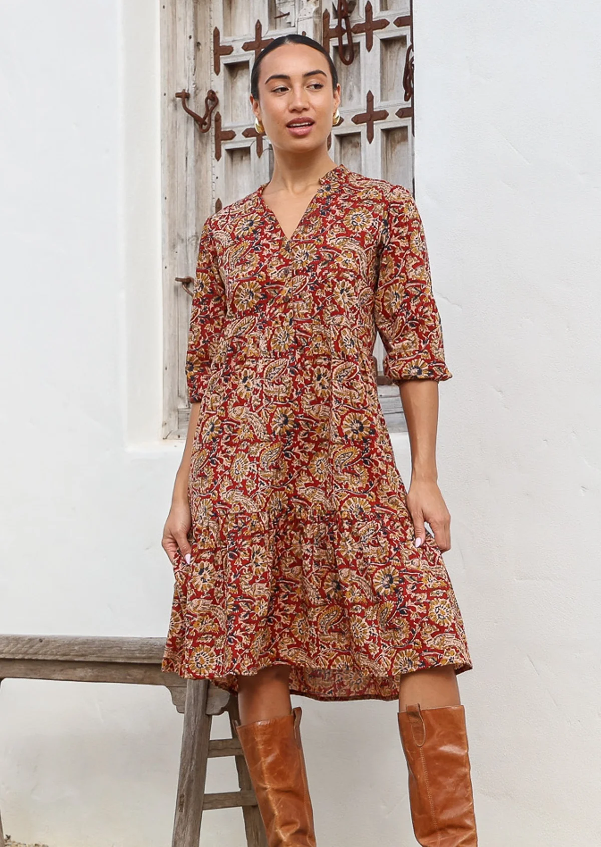 Tiered Midi Dress Mayur - Ysert