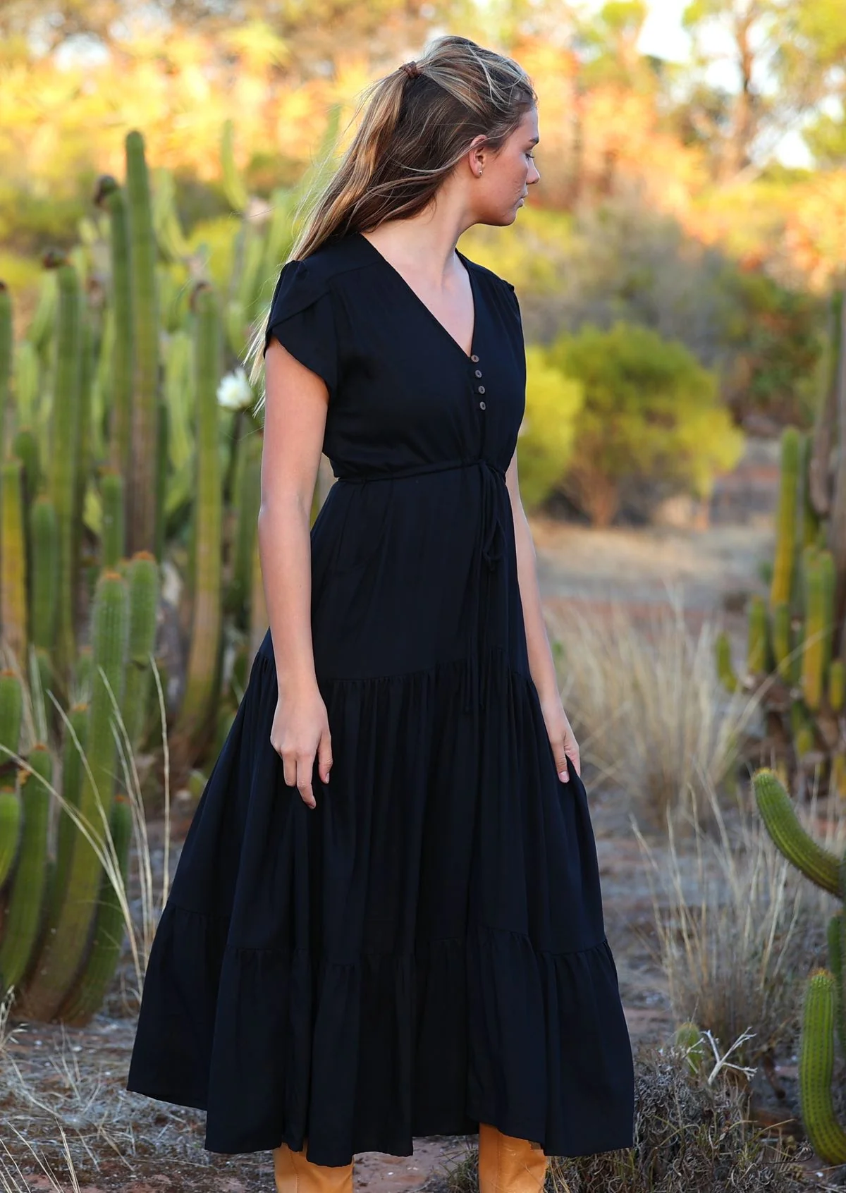 Acacia Maxi Dress Black - Ysert