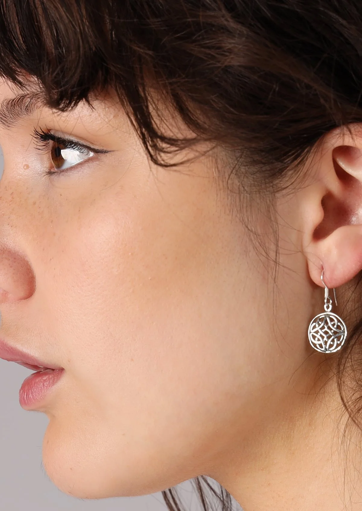 Celtic Circle Silver Earrings - Ysert