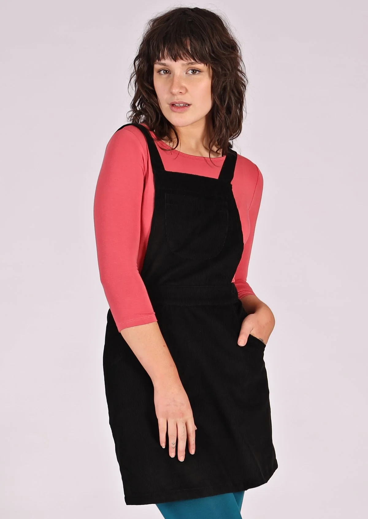 Corduroy Pinafore Black - Ysert